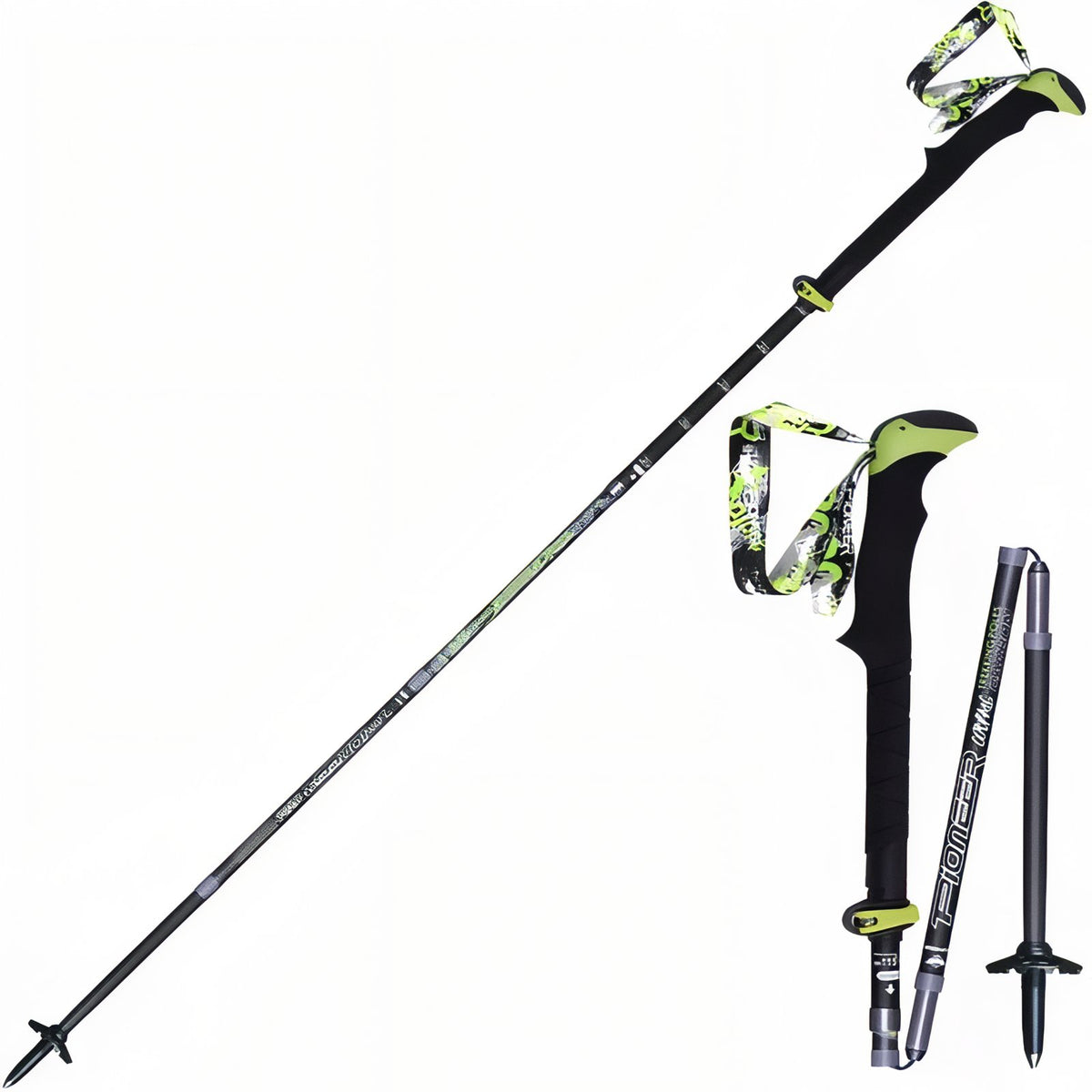 Foldable Carbon Walking Stick - Black