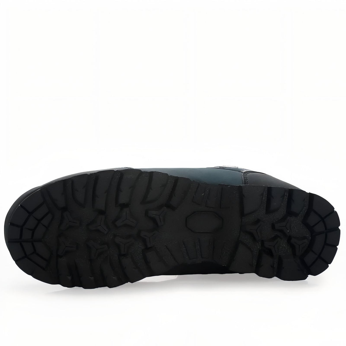 Men's Mountain Hiking Shoe close-up sole - Black and Orange - Navy Blue and Gray - Gray and Red