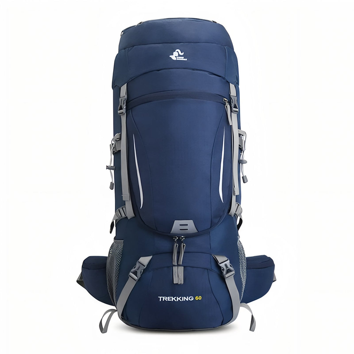 Breathable Hiking Backpack 60 Liters - Navy Blue