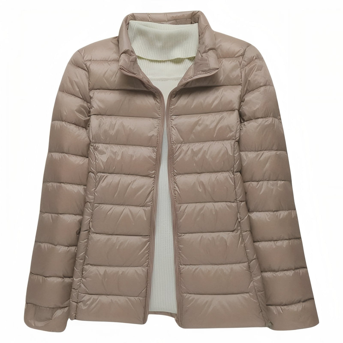 Women's Compressible Hiking Down Jacket - Beige (no hood)