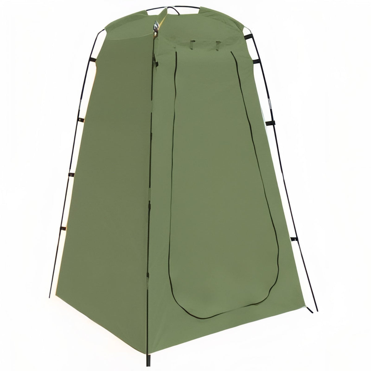 Dark Olive Front View Shower Toilet Tent