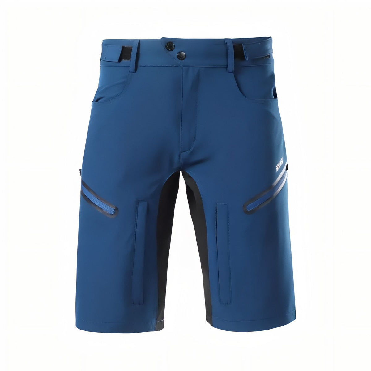 Front view of Zip Hiking Bermuda Shorts - Sky Blue