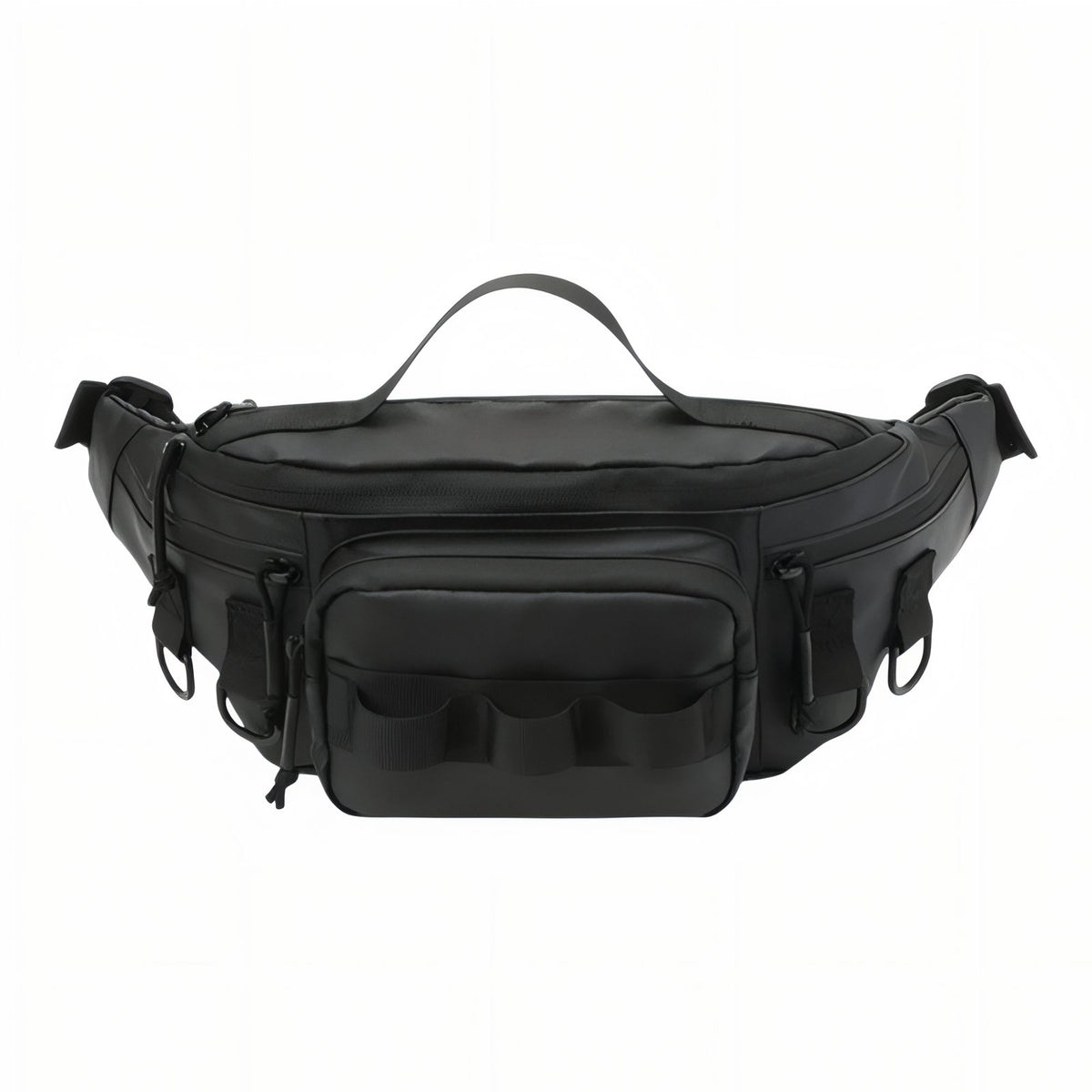 Sac Banane Pour Randonnée vue de face - Noir Ébène