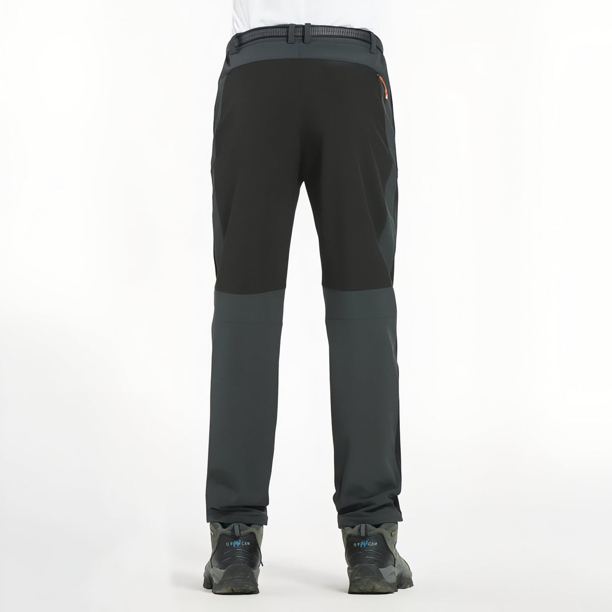 Pantalon Randonnée Déperlant Homme vue arrière pantalon - Vert Foncé et Noir - Gris Foncé et Orange - Noir et Orange