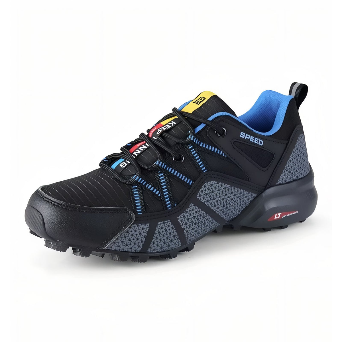 Waterproof Hiking Sneakers - Black and Blue