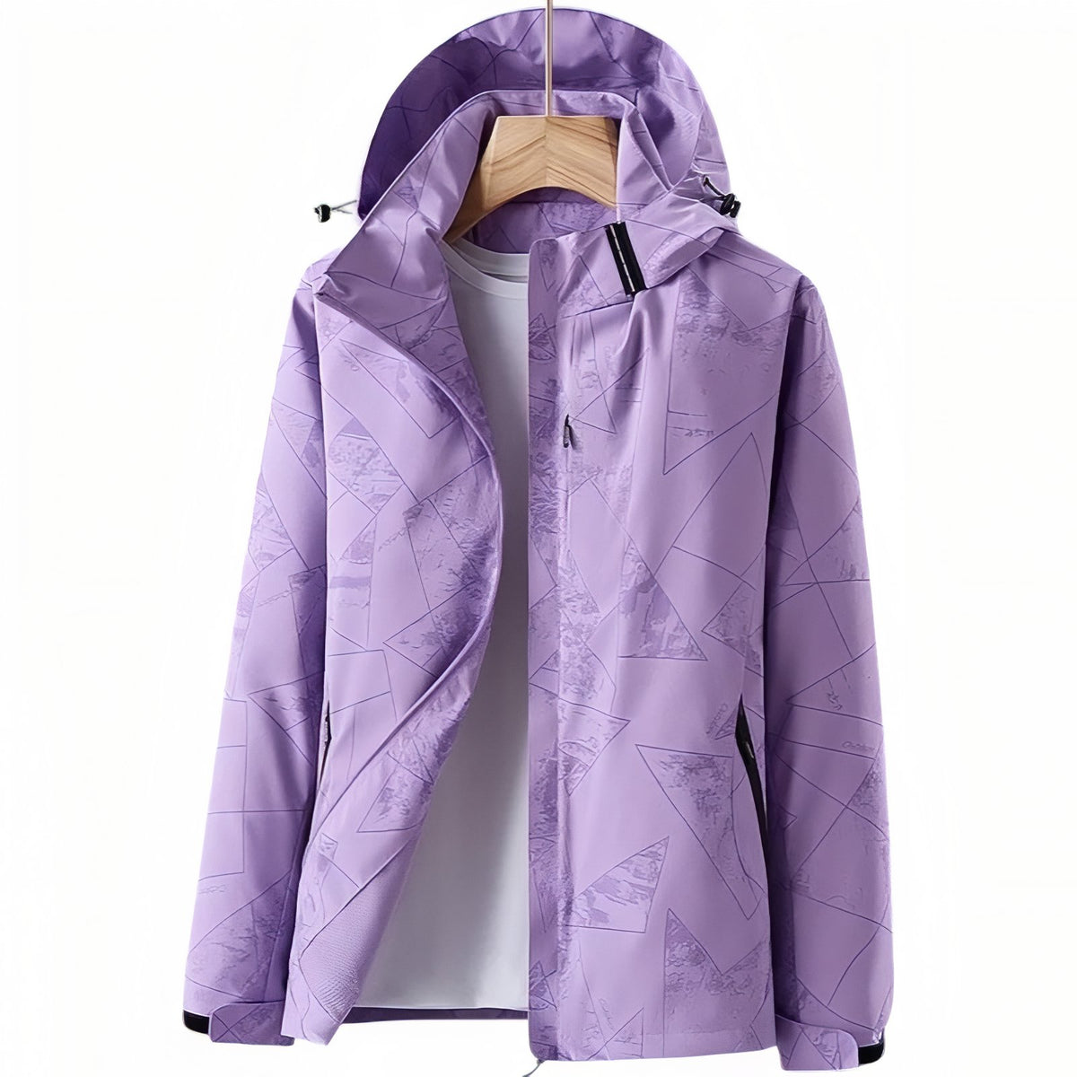 Women's Waterproof Hiking Jacket - Purple 2