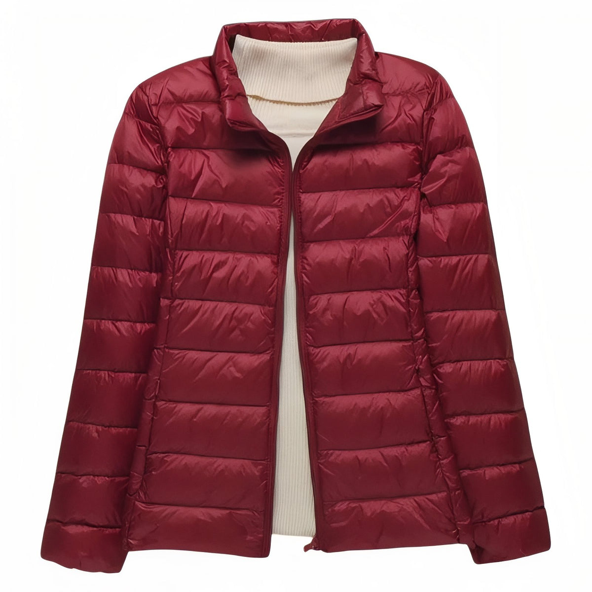 Women's Compressible Hiking Down Jacket open jacket - Bordeaux