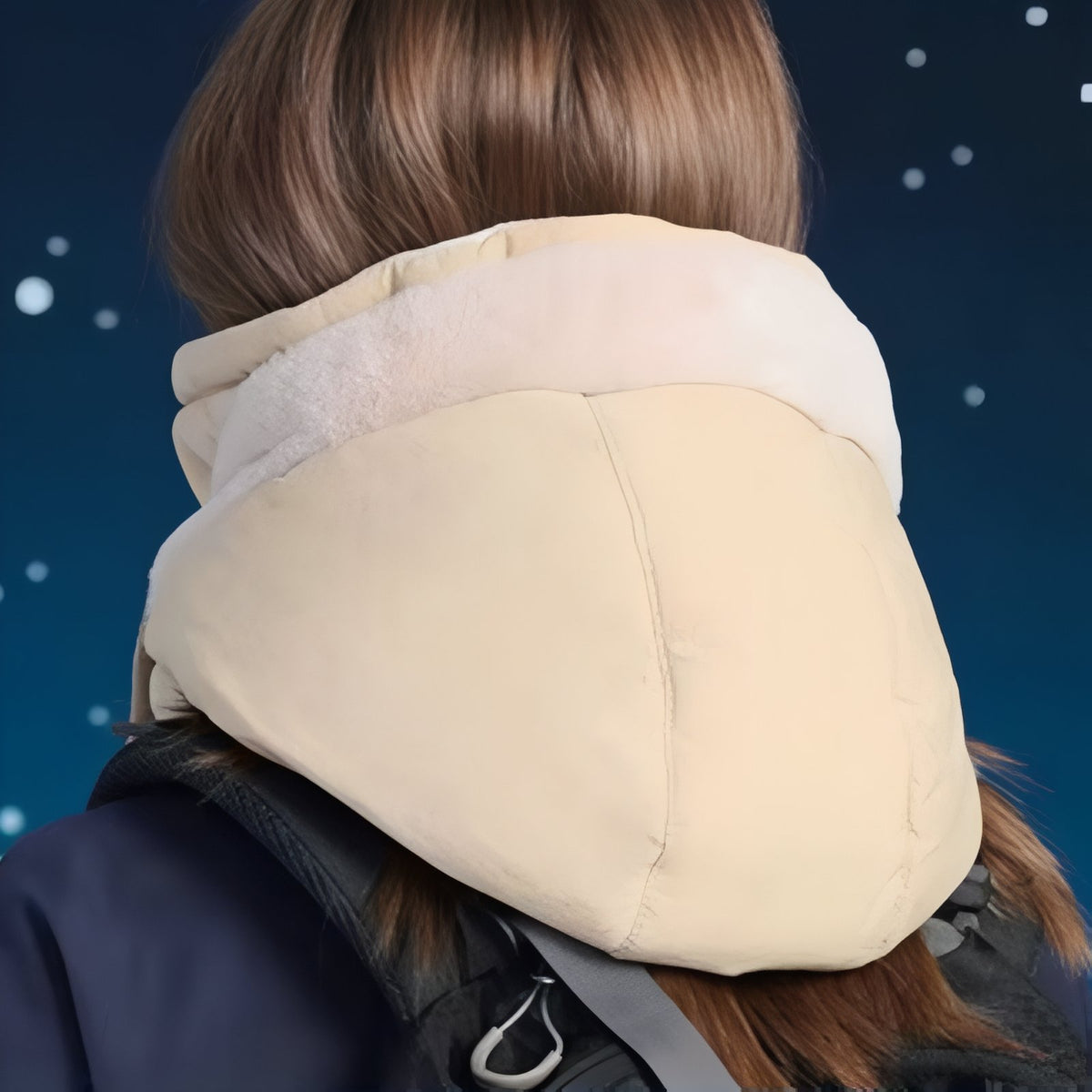 Warm Bataclava Hood worn on the head - Light Grey - Beige - Ebony Black - Navy Blue - Brown - Dark Grey - Pale Pink - White