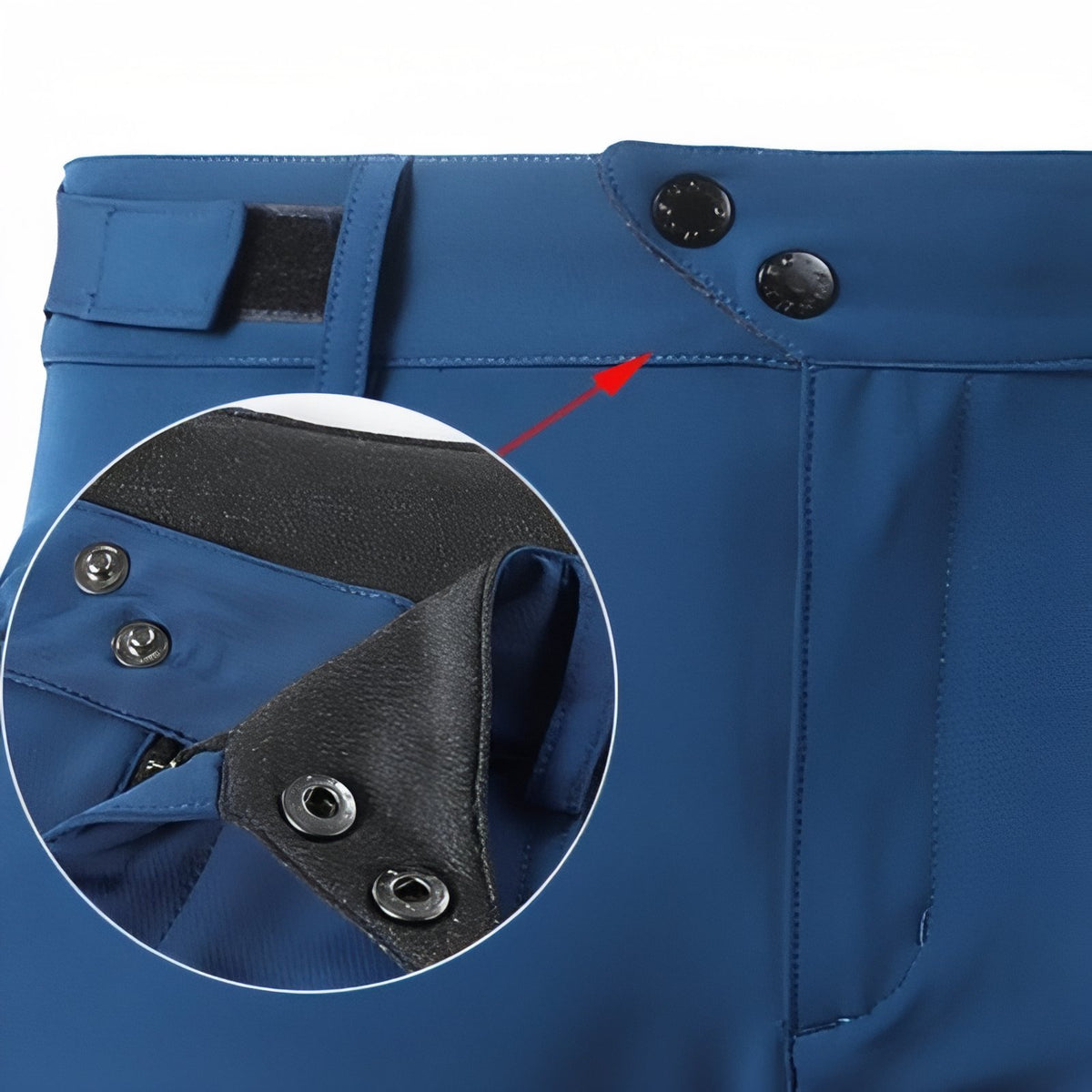 Close-up of Hiking Zip Bermuda with zipper closure - Dark Grey - Navy Blue - Black - Sky Blue - Green - Burgundy - Orange