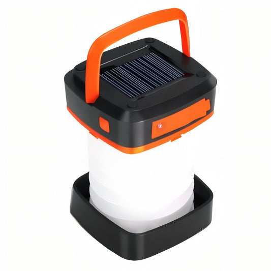 Foldable Solar Lantern - Orange and White