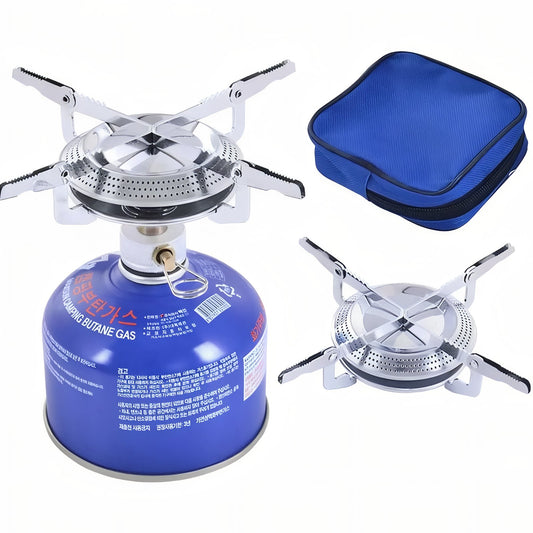 Windproof Stove - Blue and Silver