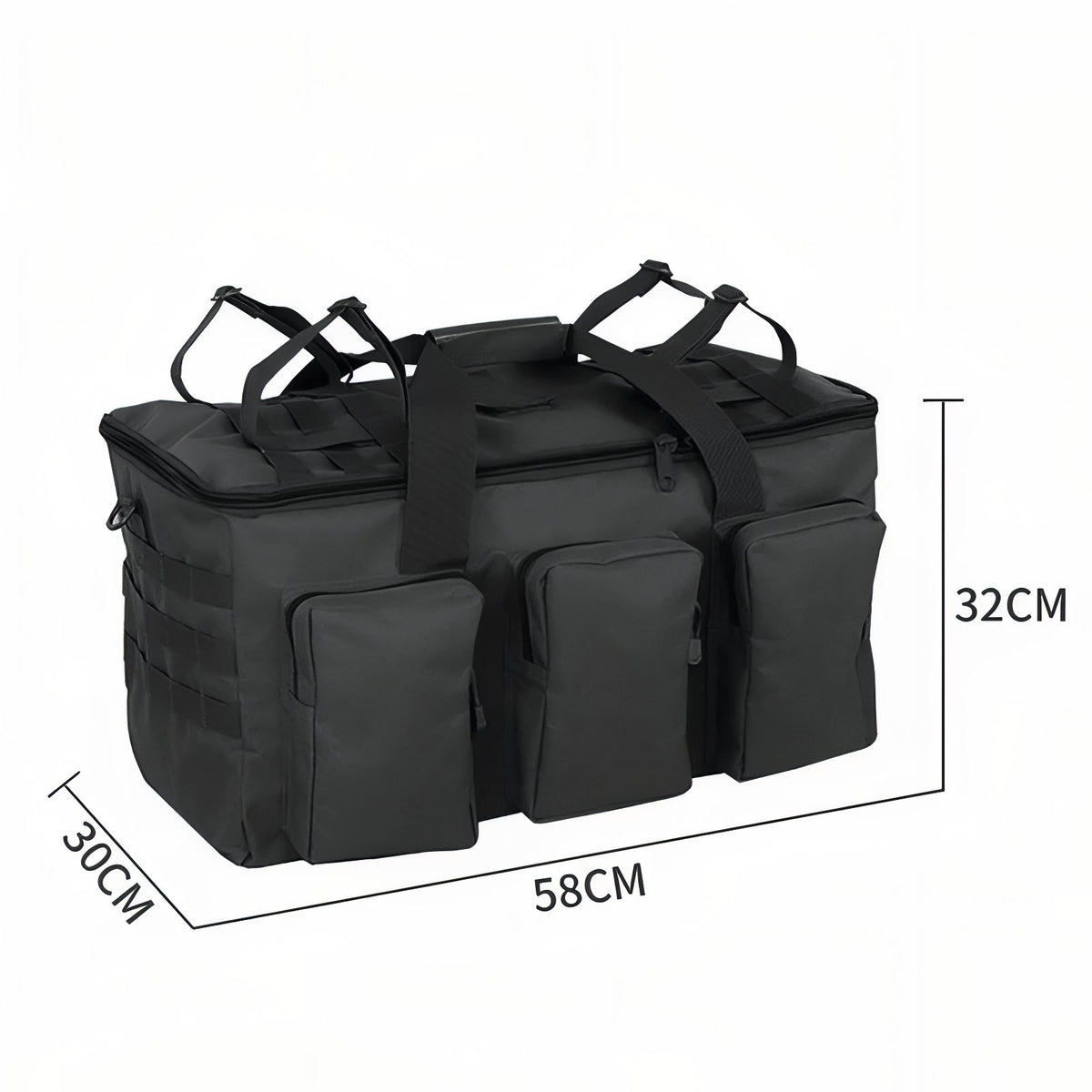 Sac De Transport Militaire 55L guide des dimensions - Camel - Vert Olive - Noir