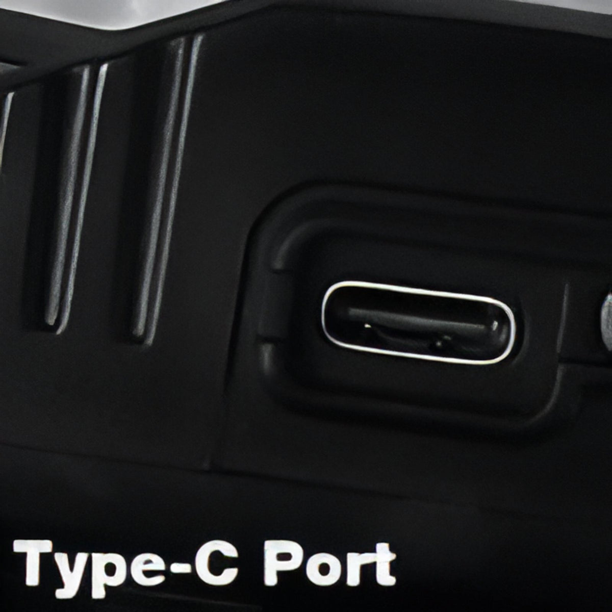 Lampe Frontale LED Puissante gros plan port Type-C - Noir