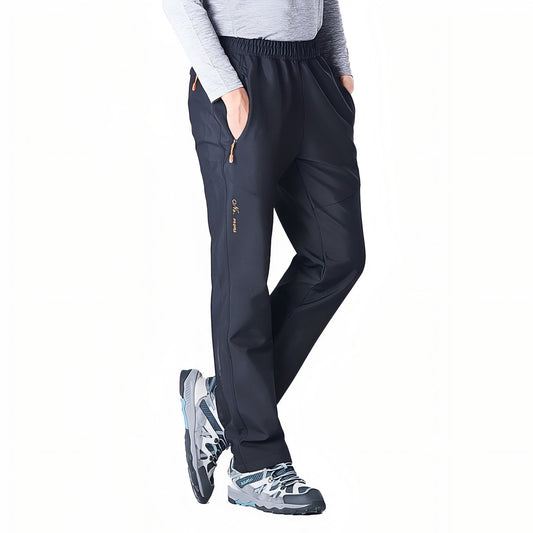 Men's Elastic Waist Hiking Pants - Black